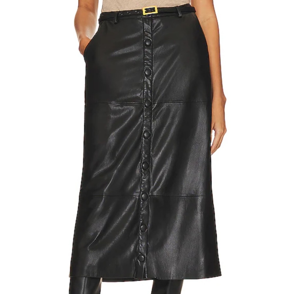 X REVOLVE Brighton House of Harlow faux leather midi skirt